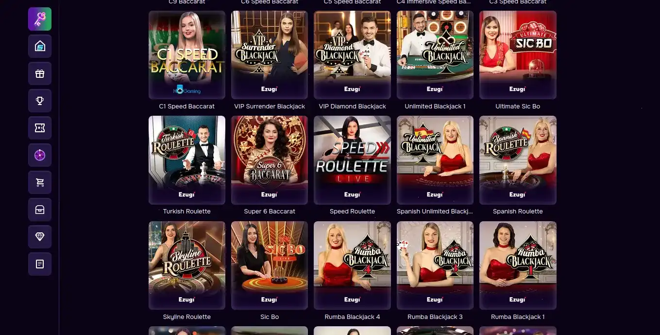 Vulkan casino интерфейс игрового зала